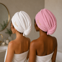 PRECOMMANDE - DUO Serviettes cheveux microfibre